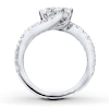 Thumbnail Image 3 of Previously Owned Ever Us Two-Stone Anniversary Ring 1-1/2 ct tw Round-cut Diamonds 14K White Gold - Size 10.5