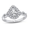 Thumbnail Image 1 of Previously Owned Neil Lane Engagement Ring 1-1/8 ct tw Pear & Round-cut Diamonds 14K White Gold - Size 4.5