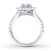 Thumbnail Image 2 of Previously Owned Neil Lane Engagement Ring 1-1/4 ct tw Princess, Baguette & Round-cut Diamonds 14K White Gold Size 5