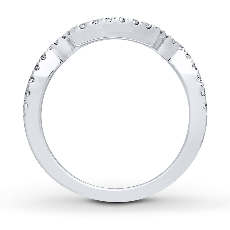 Main Image 2 of Previously Owned Neil Lane Wedding Band 1/4 ct tw Round-cut Diamonds 14K White Gold - Size 12.5
