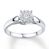 Thumbnail Image 1 of Previously Owned Diamond Engagement Ring 1/4 ct tw Round-cut 10K White Gold Size 4.5
