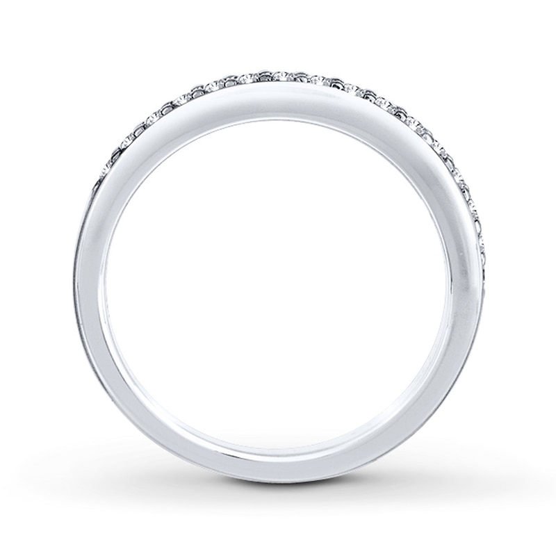 Previously Owned THE LEO Wedding Band 1/4 ct tw Round-cut Diamonds 14K White Gold - Size 6.75