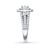 Thumbnail Image 2 of Previously Owned THE LEO Engagement Ring 1-1/4 ct tw Princess & Round-cut Diamonds 14K White Gold - Size 4