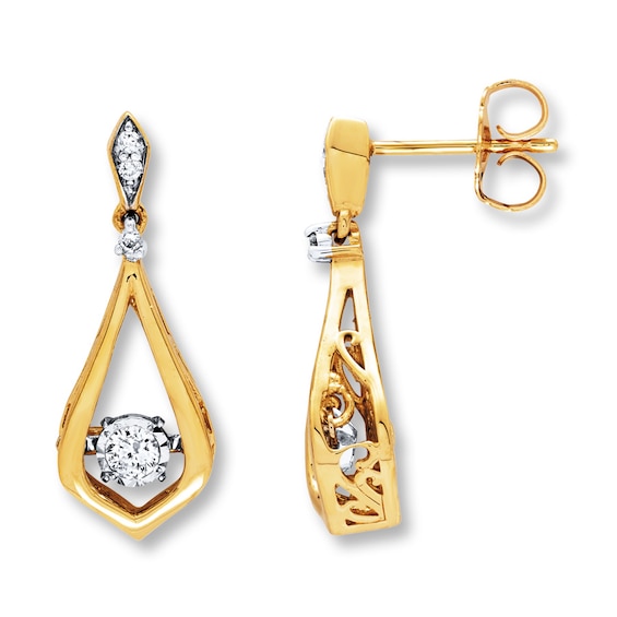 Previously Owned Unstoppable Love 1/6 ct tw Diamonds 10K Yellow Gold Earrings