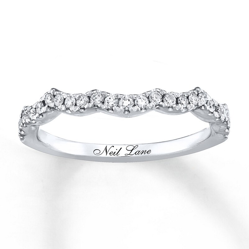 Main Image 1 of Previously Owned Neil Lane Wedding Band 1/4 ct tw Round-cut Diamonds 14K White Gold