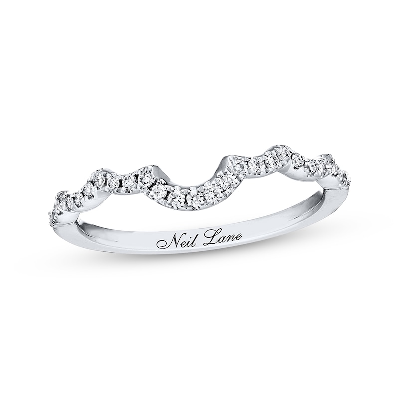 Main Image 1 of Previously Owned Neil Lane Wedding Band 1/6 ct tw Round-cut Diamonds 14K White Gold
