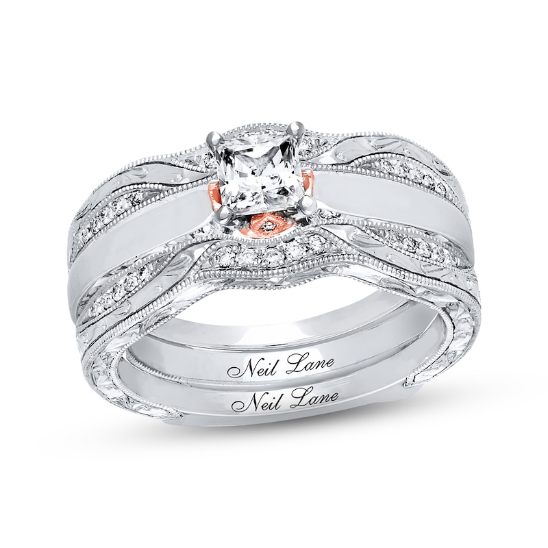 Main Image 2 of Previously Owned Neil Lane Diamond Enhancer Ring 1/8 cttw Round-cut 14K White Gold
