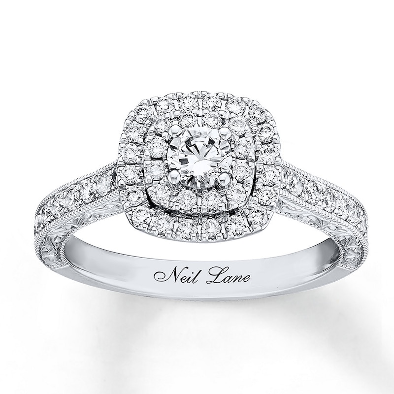 Main Image 1 of Previously Owned Neil Lane Ring 7/8 ct tw Round-cut Diamonds 14K White Gold