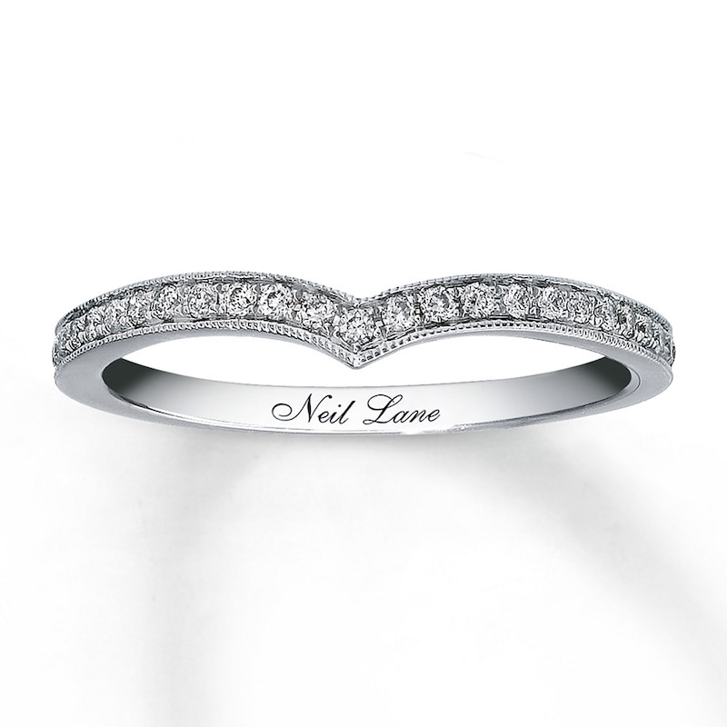 Main Image 1 of Previously Owned Neil Lane Wedding Band 1/5 ct tw Round-cut Diamonds 14K White Gold