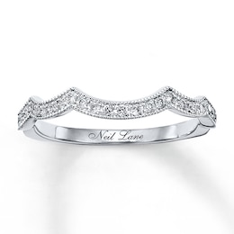 Previously Owned Neil Lane Diamond Wedding Band 1/5 ct tw Round-cut 14K White Gold