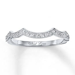 Previously Owned Neil Lane Wedding Band 1/5 ct tw Round-cut Diamonds 14K White Gold Size 5.5