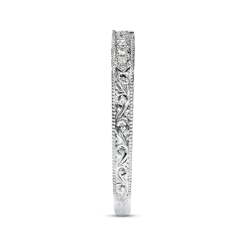 Main Image 3 of Previously Owned Neil Lane Diamond Wedding Band 1/20 ct tw Round-cut 14K White Gold