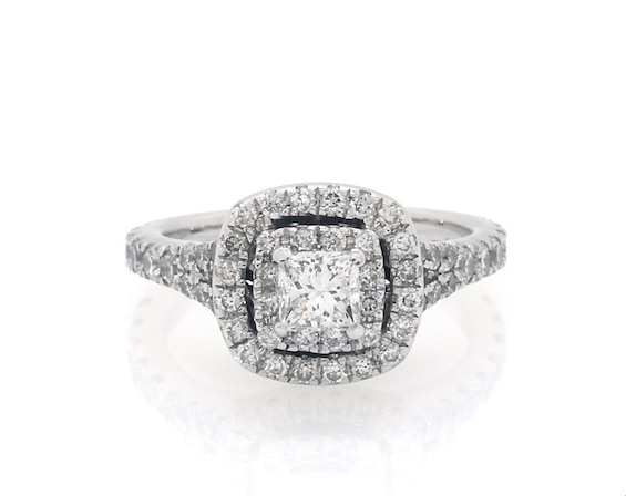 Previously Owned Neil Lane Princess-Cut Diamond Engagement Ring 1 ct tw 14K White Gold Size 4