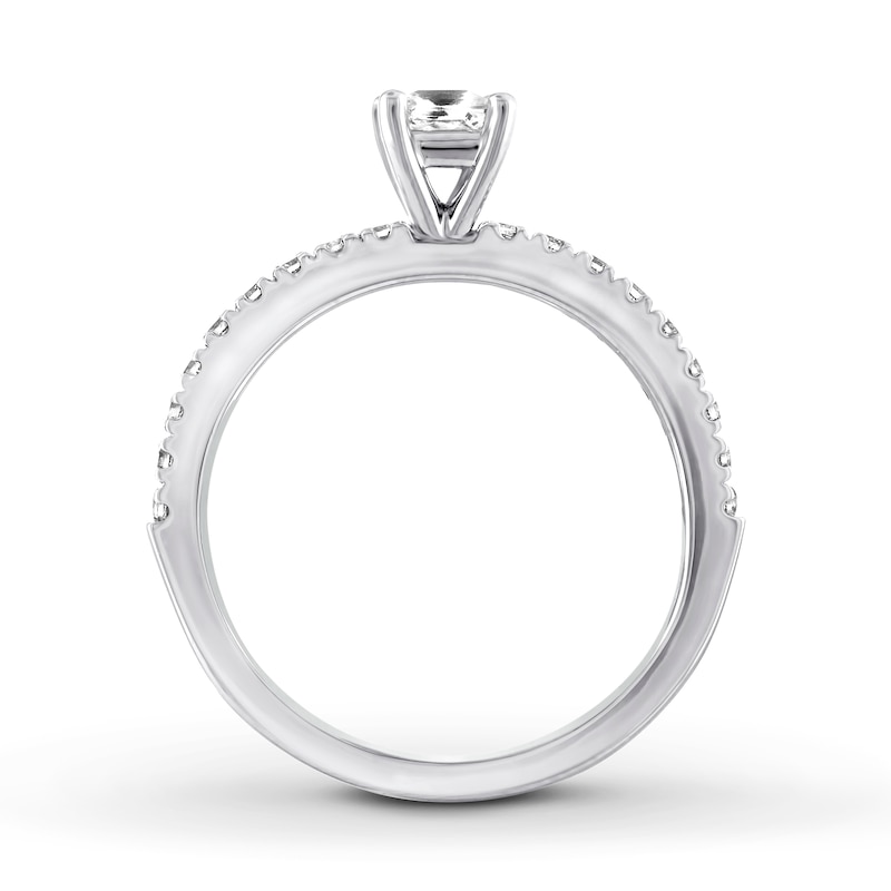 Main Image 2 of Previously Owned Diamond Ring 1/2 ct tw Princess & Round-cut 14K White Gold