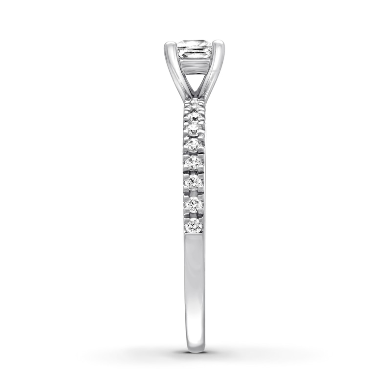 Main Image 3 of Previously Owned Diamond Ring 1/2 ct tw Princess & Round-cut 14K White Gold