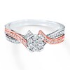 Thumbnail Image 0 of Previously Owned Diamond Promise Ring 1/5 ct tw 10K Rose Gold Sterling Silver