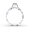 Thumbnail Image 2 of Previously Owned Diamond Ring 1/4 ct tw Princess & Round-cut 10K White Gold