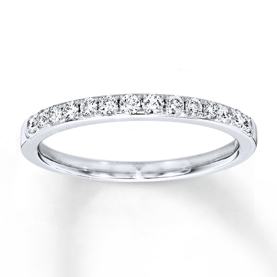 Previously Owned Diamond Wedding Band 1/4 ct tw Round-cut 14K White Gold