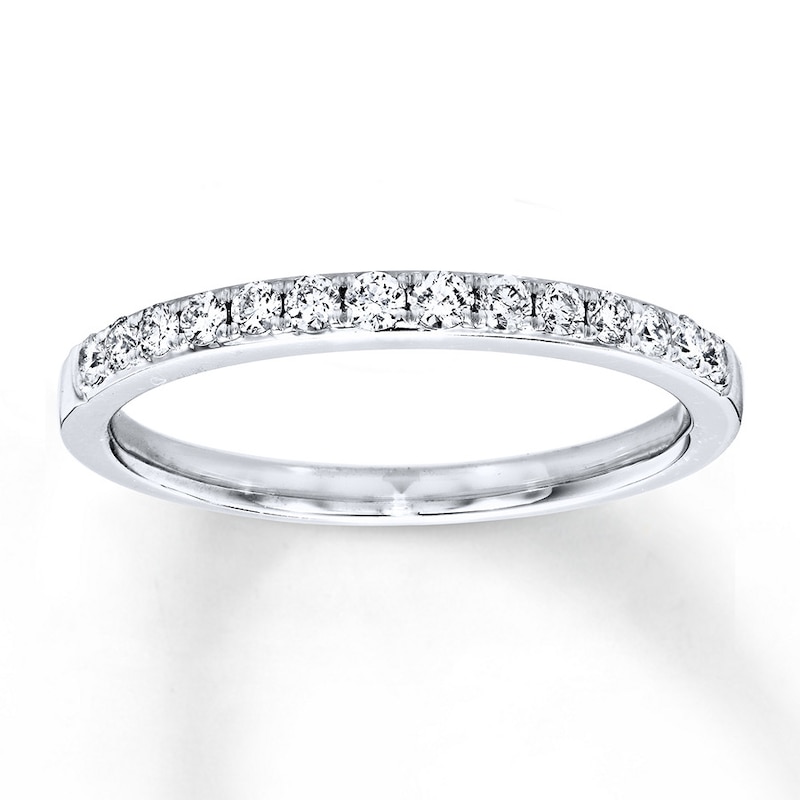 Main Image 1 of Previously Owned Diamond Wedding Band 1/4 ct tw Round-cut 14K White Gold