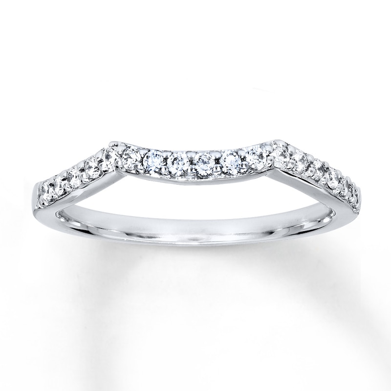 Main Image 1 of Previously Owned Diamond Wedding Band 1/5 ct tw Round-cut 14K White Gold