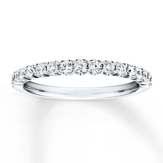 Previously Owned Diamond Wedding Band 3/8 ct tw Round-cut 14K White Gold