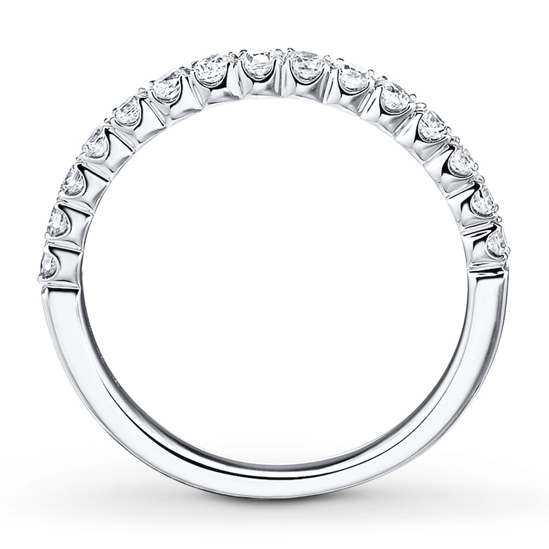 Previously Owned Diamond Wedding Band 3/8 ct tw Round-cut 14K White Gold