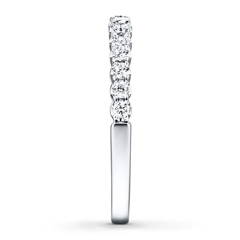 Previously Owned Diamond Wedding Band 3/8 ct tw Round-cut 14K White Gold