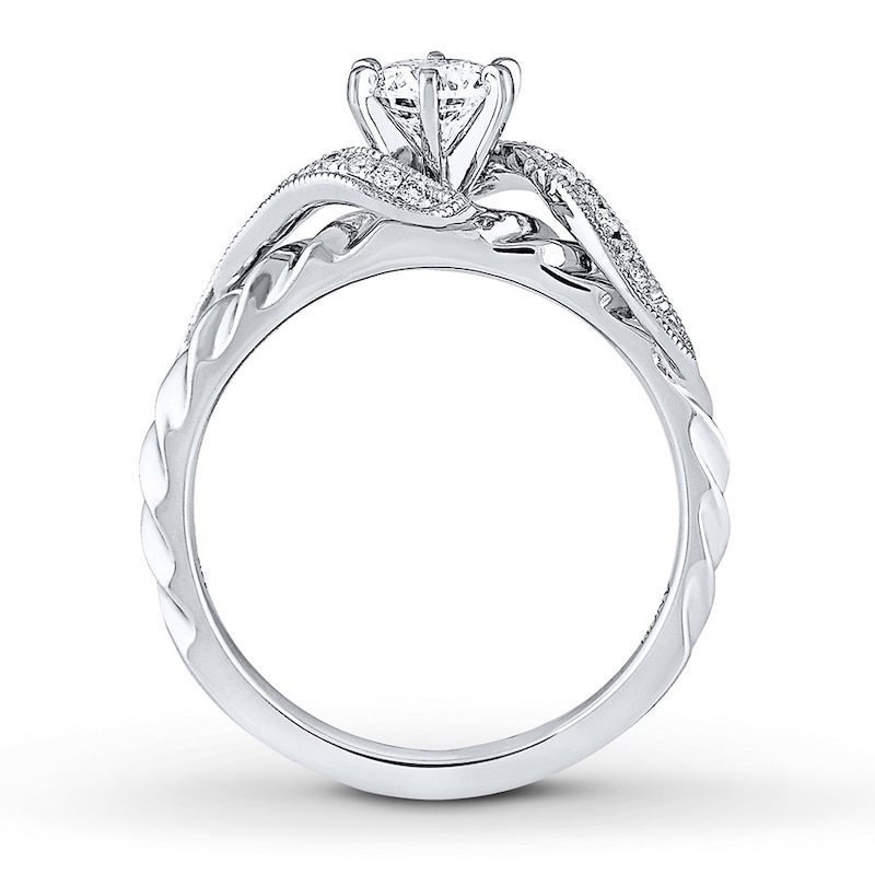 Main Image 2 of Previously Owned Angel Sanchez Ring 1/2 ct tw Round-cut Diamonds 14K White Gold