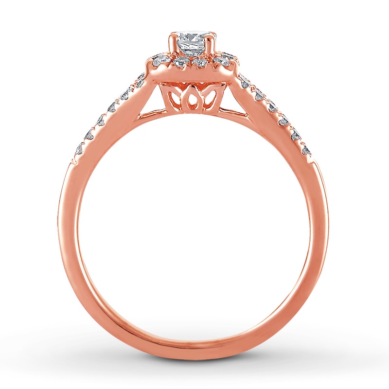 Previously Owned Diamond Engagement Ring 3/8 ct tw Round-cut 10K Rose Gold