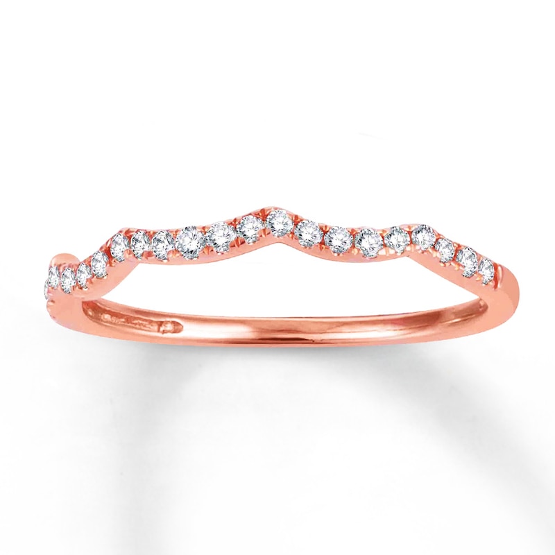 Main Image 1 of Previously Owned Diamond Wedding Band 1/6 ct tw Round-cut 14K Rose Gold