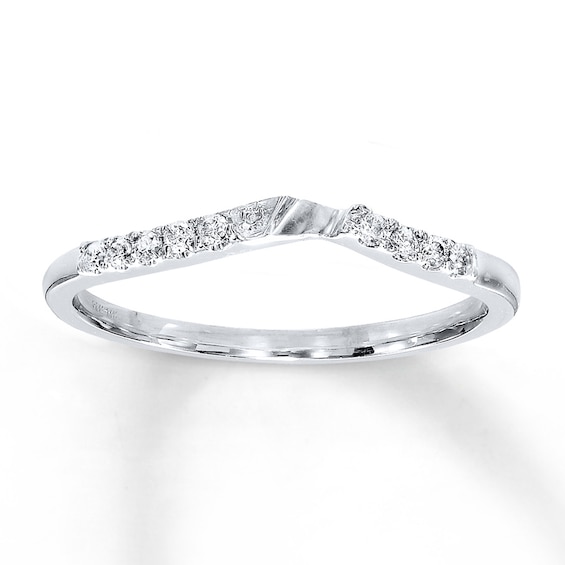 Previously Owned Diamond Wedding Band 1/15 ct tw Round-cut 14K White Gold