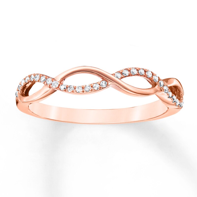 Main Image 1 of Previously Owned Diamond Ring 1/10 ct tw Round-cut 10K Rose Gold