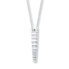 Thumbnail Image 2 of Previously Owned Diamond Circle Necklace 1/10 ct tw Round-cut Sterling Silver
