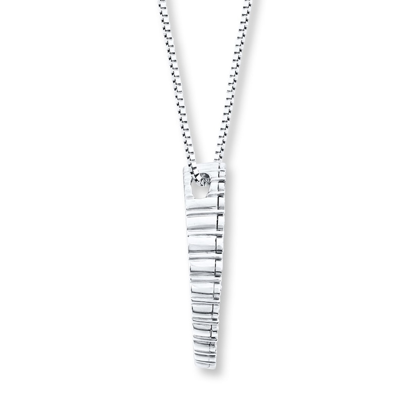 Main Image 2 of Previously Owned Diamond Circle Necklace 1/10 ct tw Round-cut Sterling Silver