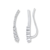 Thumbnail Image 1 of Previously Owned Earring Climbers 1/4 ct tw Diamonds Sterling Silver