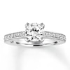 Thumbnail Image 1 of Previously Owned Diamond Engagement Ring 1-1/3 ct tw Round-cut 14K White Gold