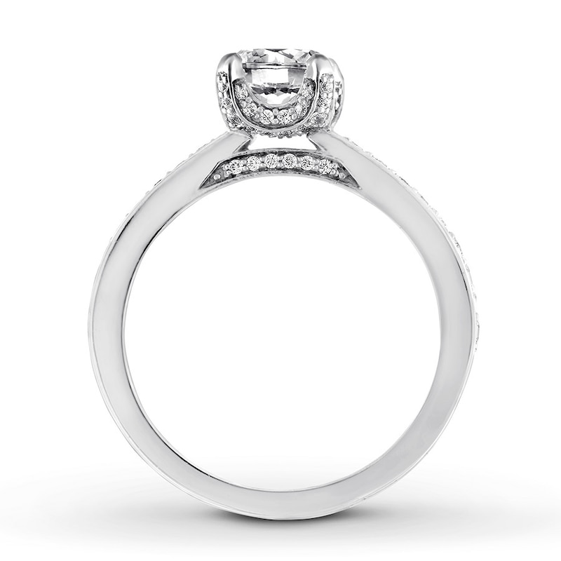 Main Image 2 of Previously Owned Diamond Engagement Ring 1-1/3 ct tw Round-cut 14K White Gold
