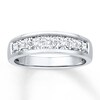 Thumbnail Image 1 of Previously Owned Men's Wedding Band 1/2 ct tw Diamonds 10K White Gold