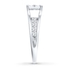 Thumbnail Image 2 of Previously Owned Diamond Engagement Ring 1-1/2 ct tw Princess & Round-cut 14K White Gold