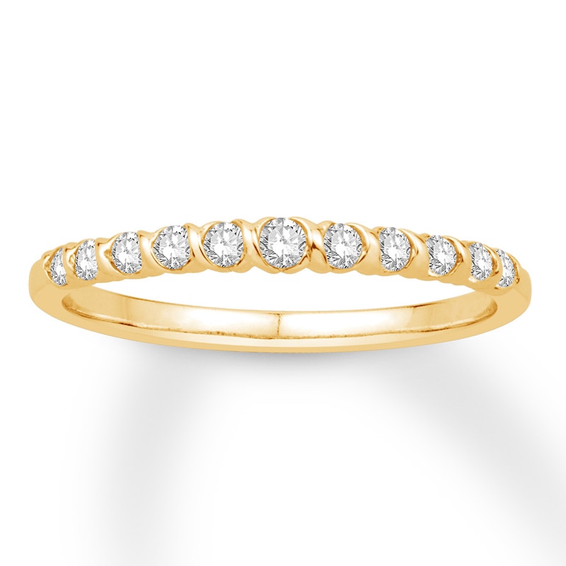 Previously Owned Diamond Anniversary Band 1/4 ct tw Round-cut 10K Yellow Gold