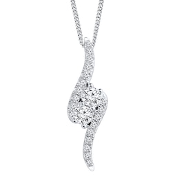 Previously Owned Ever Us Diamond Necklace 1/2 ct tw 14K White Gold