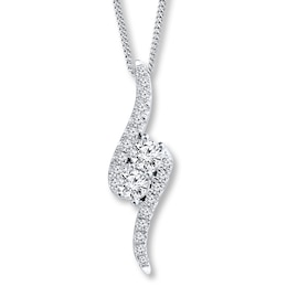 Previously Owned Ever Us Necklace 1/2 ct tw Diamonds 14K White Gold