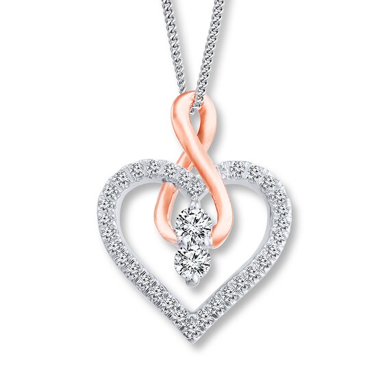 Previously Owned Ever Us Diamond Necklace 1/4 ct tw 14K Two-Tone Gold