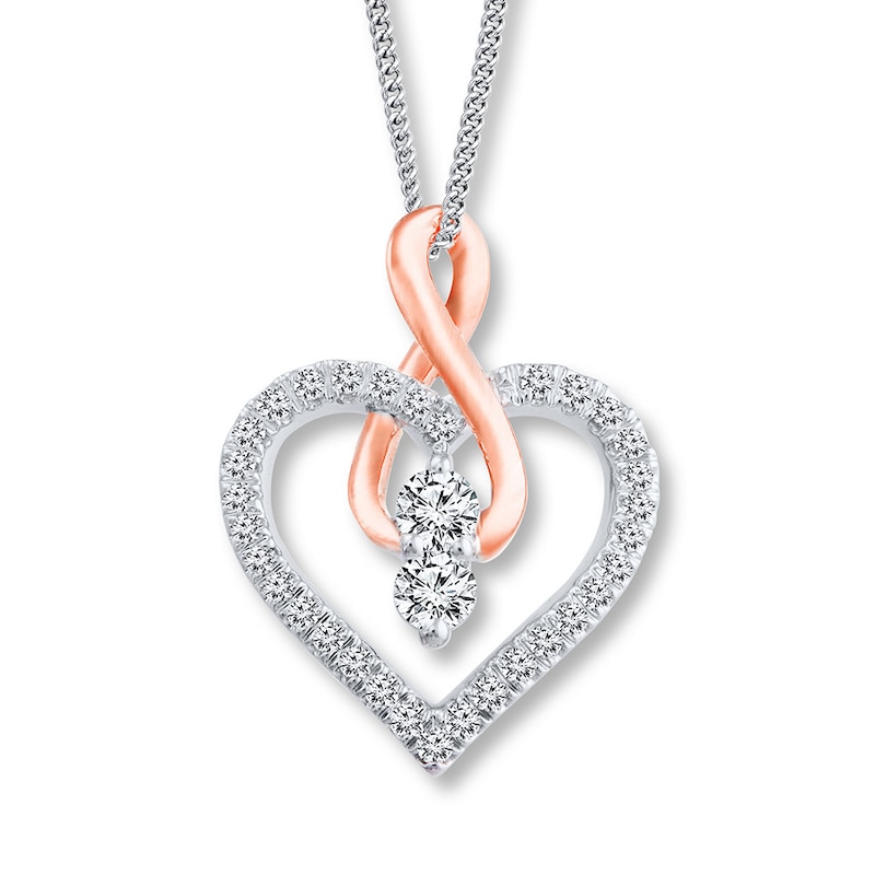 Previously Owned Ever Us Heart Necklace 1/4 ct tw Diamonds 14K Two-Tone Gold