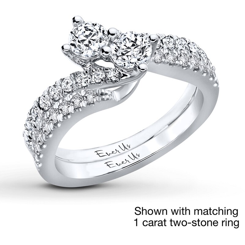 Main Image 3 of Previously Owned Ever Us Diamond Band 1/5 ct tw Round-cut 14K White Gold