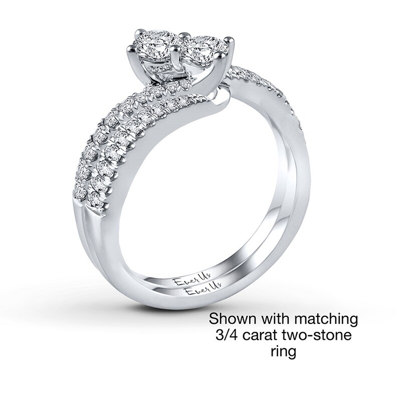 Previously Owned Ever Us Diamond Band 1/8 ct tw Round-cut 14K White Gold