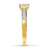 Thumbnail Image 3 of Previously Owned Diamond Engagement Ring 5/8 ct tw Princess & Round-cut  14K Yellow Gold