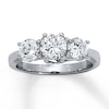 Thumbnail Image 1 of Previously Owned Three-Stone Diamond Ring 2 ct tw Round-cut 14K White Gold