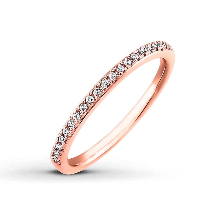 Previously Owned Diamond Wedding Band 1/10 ct tw Round-cut 14K Rose Gold