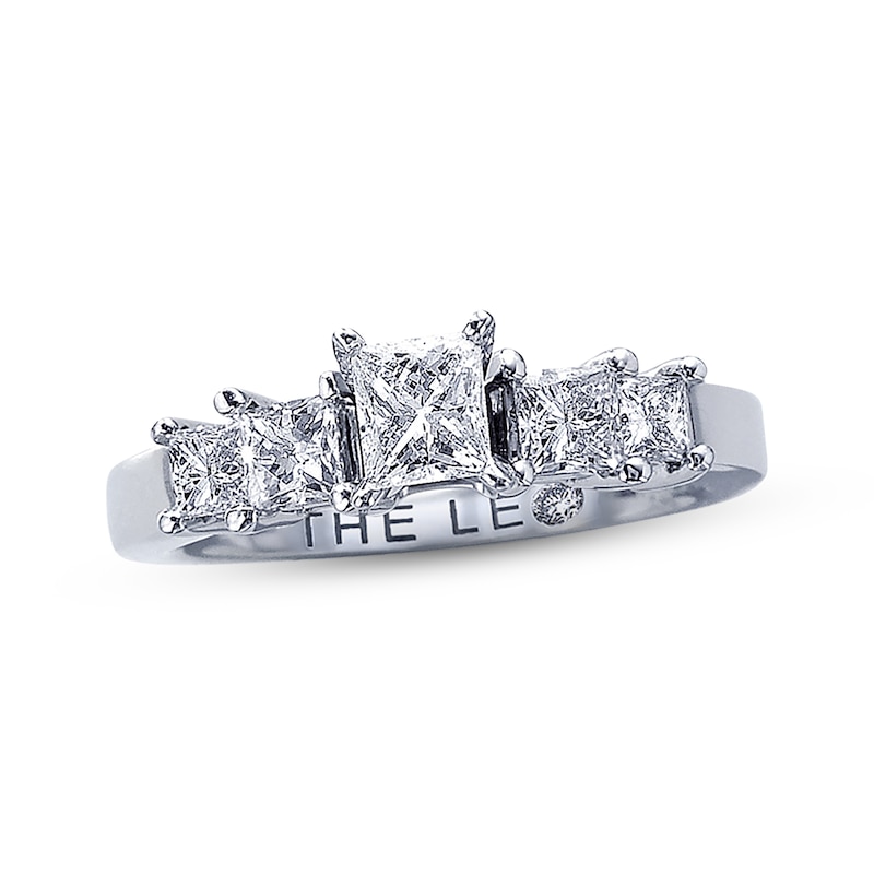 Previously Owned THE LEO Diamond Engagement Ring 1-1/6 ct tw Princess-cut 14K White Gold